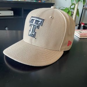 Texas Tech 59Fifty New Era Fitted Hat (7 3/8) Tan